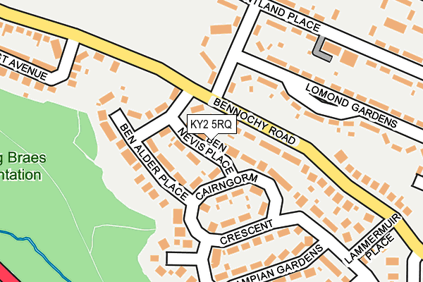 KY2 5RQ map - OS OpenMap – Local (Ordnance Survey) KY2 5RQ map - OS OpenMap – Local (Ordnance Survey)