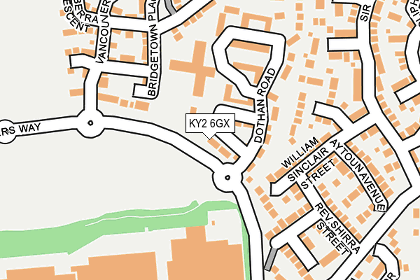 KY2 6GX map - OS OpenMap – Local (Ordnance Survey) KY2 6GX map - OS OpenMap – Local (Ordnance Survey)