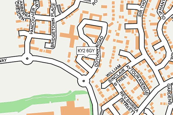 KY2 6GY map - OS OpenMap – Local (Ordnance Survey) KY2 6GY map - OS OpenMap – Local (Ordnance Survey)