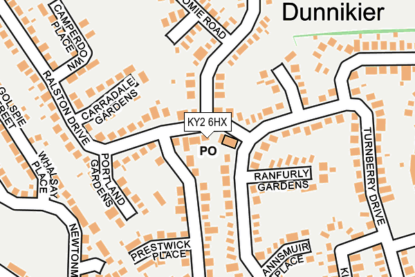 KY2 6HX map - OS OpenMap – Local (Ordnance Survey) KY2 6HX map - OS OpenMap – Local (Ordnance Survey)