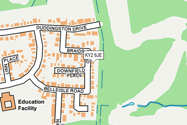 KY2 6JE map - OS OpenMap – Local (Ordnance Survey) KY2 6JE map - OS OpenMap – Local (Ordnance Survey)