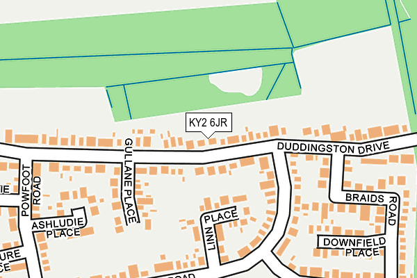 KY2 6JR map - OS OpenMap – Local (Ordnance Survey) KY2 6JR map - OS OpenMap – Local (Ordnance Survey)