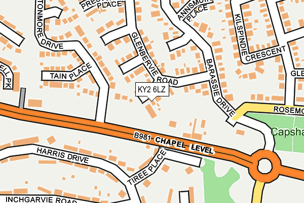 KY2 6LZ map - OS OpenMap – Local (Ordnance Survey) KY2 6LZ map - OS OpenMap – Local (Ordnance Survey)