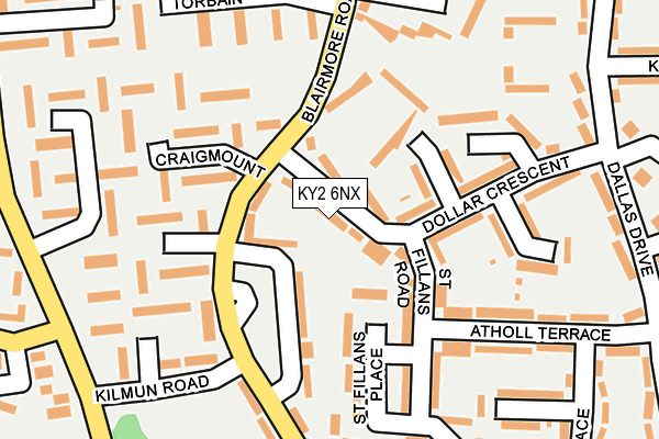 KY2 6NX map - OS OpenMap – Local (Ordnance Survey) KY2 6NX map - OS OpenMap – Local (Ordnance Survey)