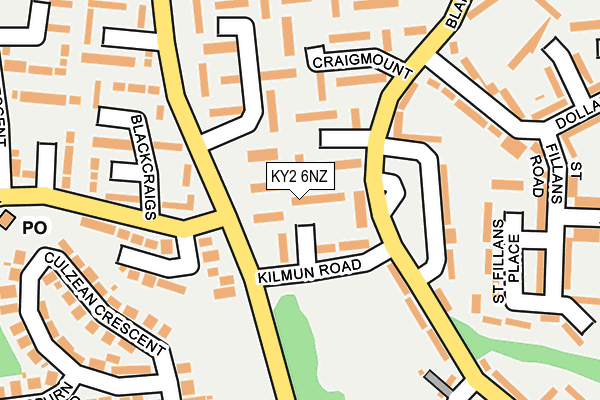 KY2 6NZ map - OS OpenMap – Local (Ordnance Survey) KY2 6NZ map - OS OpenMap – Local (Ordnance Survey)