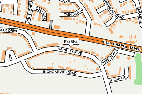KY2 6RZ map - OS OpenMap – Local (Ordnance Survey) KY2 6RZ map - OS OpenMap – Local (Ordnance Survey)