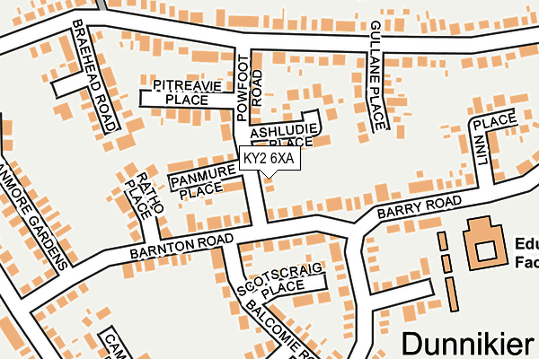 KY2 6XA map - OS OpenMap – Local (Ordnance Survey) KY2 6XA map - OS OpenMap – Local (Ordnance Survey)
