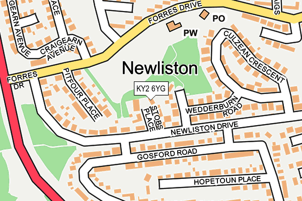 KY2 6YG map - OS OpenMap – Local (Ordnance Survey) KY2 6YG map - OS OpenMap – Local (Ordnance Survey)