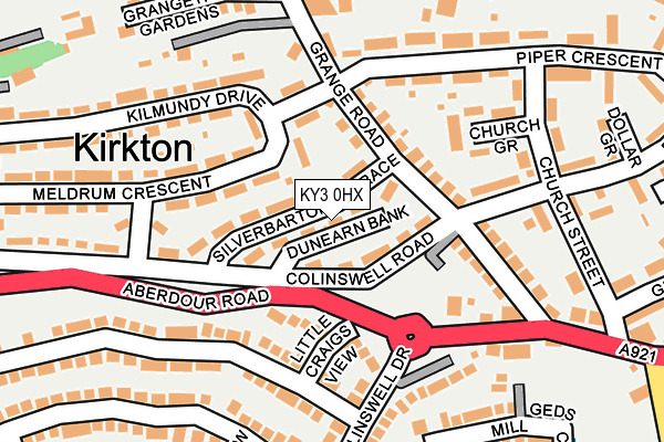 KY3 0HX map - OS OpenMap – Local (Ordnance Survey) KY3 0HX map - OS OpenMap – Local (Ordnance Survey)