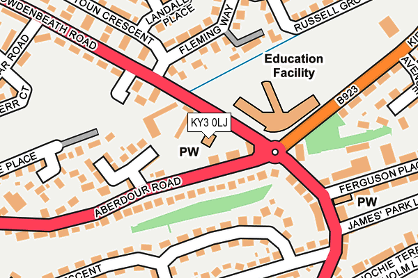 KY3 0LJ map - OS OpenMap – Local (Ordnance Survey)