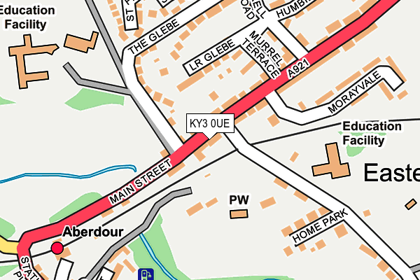 KY3 0UE map - OS OpenMap – Local (Ordnance Survey) KY3 0UE map - OS OpenMap – Local (Ordnance Survey)