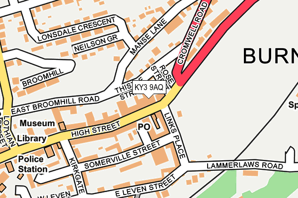 KY3 9AQ map - OS OpenMap – Local (Ordnance Survey)