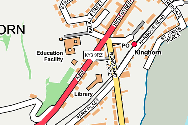 KY3 9RZ map - OS OpenMap – Local (Ordnance Survey) KY3 9RZ map - OS OpenMap – Local (Ordnance Survey)