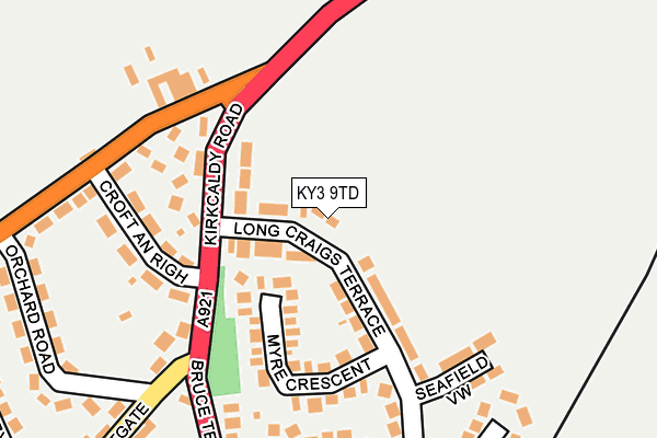 KY3 9TD map - OS OpenMap – Local (Ordnance Survey) KY3 9TD map - OS OpenMap – Local (Ordnance Survey)