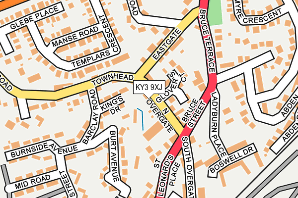 KY3 9XJ map - OS OpenMap – Local (Ordnance Survey) KY3 9XJ map - OS OpenMap – Local (Ordnance Survey)
