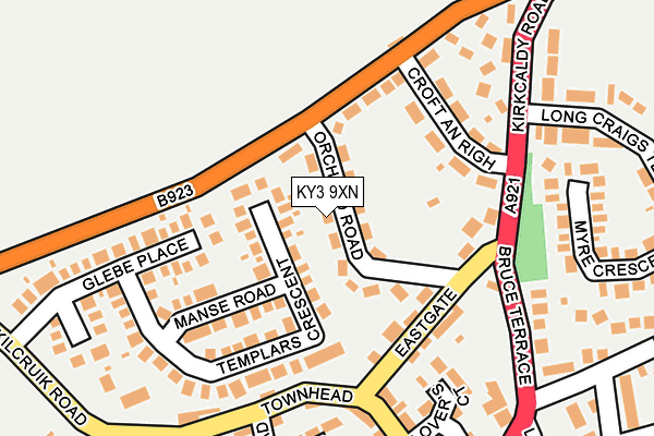 KY3 9XN map - OS OpenMap – Local (Ordnance Survey) KY3 9XN map - OS OpenMap – Local (Ordnance Survey)