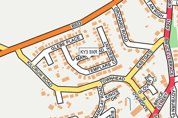 KY3 9XR map - OS OpenMap – Local (Ordnance Survey) KY3 9XR map - OS OpenMap – Local (Ordnance Survey)