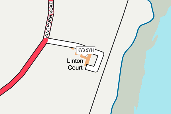 KY3 9YH map - OS OpenMap – Local (Ordnance Survey) KY3 9YH map - OS OpenMap – Local (Ordnance Survey)