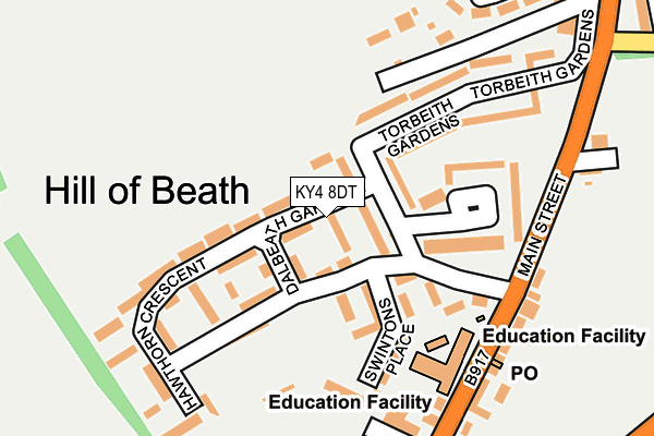 KY4 8DT map - OS OpenMap – Local (Ordnance Survey) KY4 8DT map - OS OpenMap – Local (Ordnance Survey)