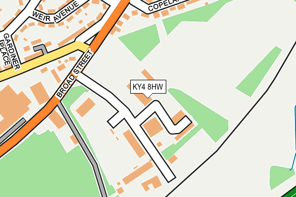 KY4 8HW map - OS OpenMap – Local (Ordnance Survey) KY4 8HW map - OS OpenMap – Local (Ordnance Survey)