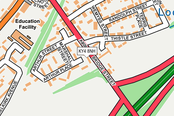KY4 8NH map - OS OpenMap – Local (Ordnance Survey) KY4 8NH map - OS OpenMap – Local (Ordnance Survey)