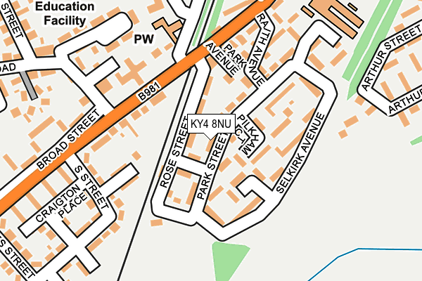 KY4 8NU map - OS OpenMap – Local (Ordnance Survey) KY4 8NU map - OS OpenMap – Local (Ordnance Survey)