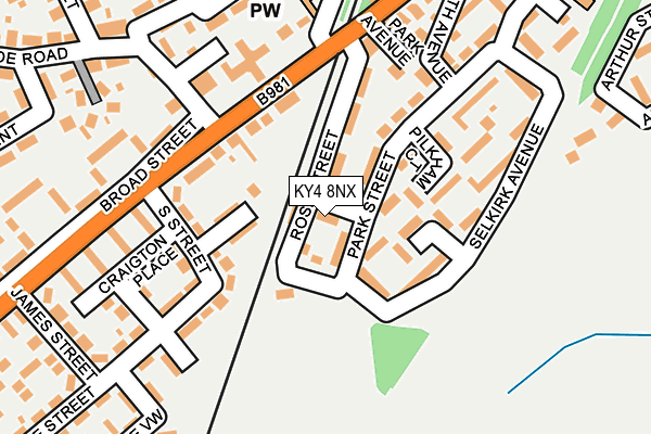 KY4 8NX map - OS OpenMap – Local (Ordnance Survey) KY4 8NX map - OS OpenMap – Local (Ordnance Survey)