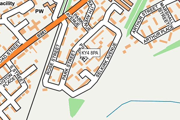 KY4 8PA map - OS OpenMap – Local (Ordnance Survey) KY4 8PA map - OS OpenMap – Local (Ordnance Survey)