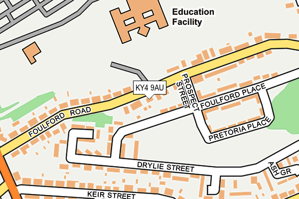 KY4 9AU map - OS OpenMap – Local (Ordnance Survey) KY4 9AU map - OS OpenMap – Local (Ordnance Survey)