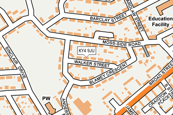 KY4 9JU map - OS OpenMap – Local (Ordnance Survey) KY4 9JU map - OS OpenMap – Local (Ordnance Survey)