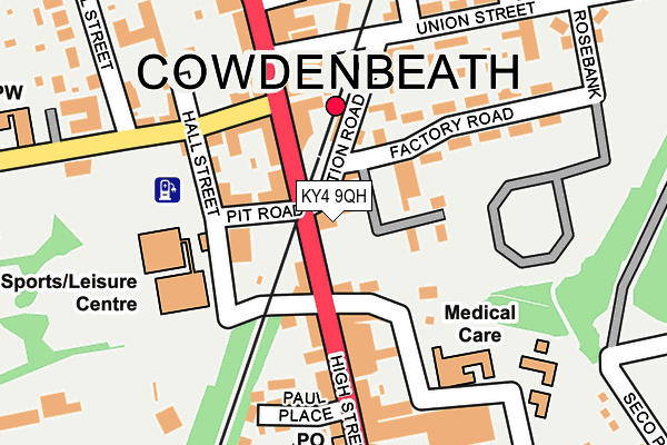 KY4 9QH map - OS OpenMap – Local (Ordnance Survey) KY4 9QH map - OS OpenMap – Local (Ordnance Survey)