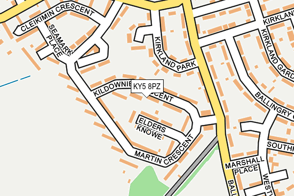 KY5 8PZ map - OS OpenMap – Local (Ordnance Survey) KY5 8PZ map - OS OpenMap – Local (Ordnance Survey)