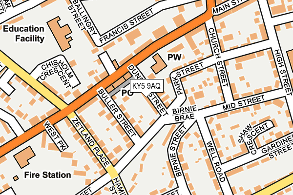 KY5 9AQ map - OS OpenMap – Local (Ordnance Survey) KY5 9AQ map - OS OpenMap – Local (Ordnance Survey)