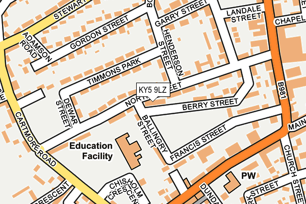 KY5 9LZ map - OS OpenMap – Local (Ordnance Survey) KY5 9LZ map - OS OpenMap – Local (Ordnance Survey)