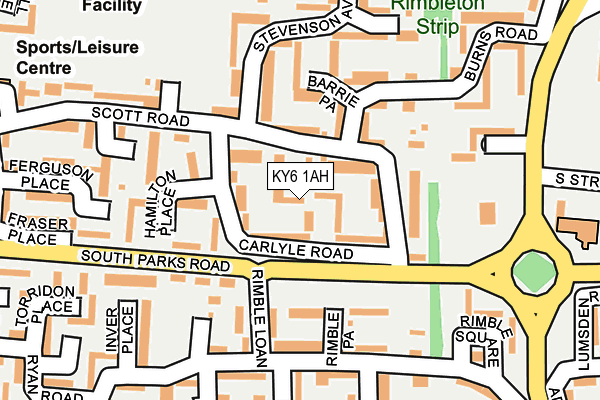 KY6 1AH map - OS OpenMap – Local (Ordnance Survey) KY6 1AH map - OS OpenMap – Local (Ordnance Survey)
