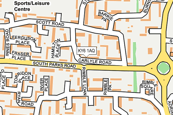 KY6 1AQ map - OS OpenMap – Local (Ordnance Survey)