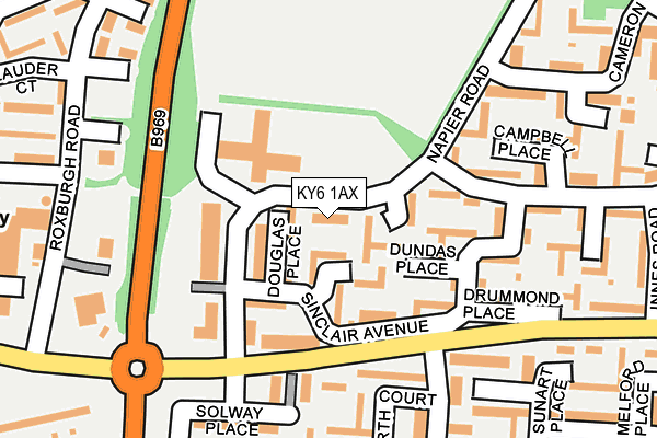 KY6 1AX map - OS OpenMap – Local (Ordnance Survey) KY6 1AX map - OS OpenMap – Local (Ordnance Survey)