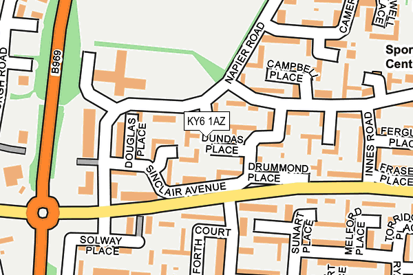 KY6 1AZ map - OS OpenMap – Local (Ordnance Survey) KY6 1AZ map - OS OpenMap – Local (Ordnance Survey)