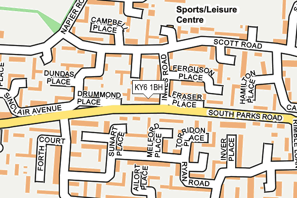 KY6 1BH map - OS OpenMap – Local (Ordnance Survey)