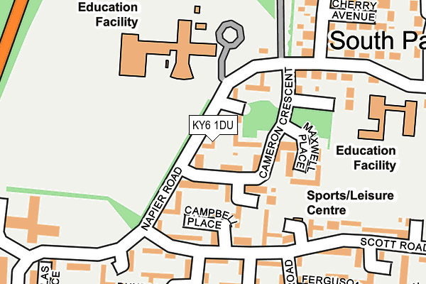 KY6 1DU map - OS OpenMap – Local (Ordnance Survey)