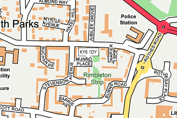 KY6 1DY map - OS OpenMap – Local (Ordnance Survey) KY6 1DY map - OS OpenMap – Local (Ordnance Survey)