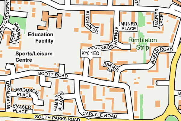 KY6 1EQ map - OS OpenMap – Local (Ordnance Survey)