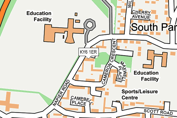 KY6 1ER map - OS OpenMap – Local (Ordnance Survey)