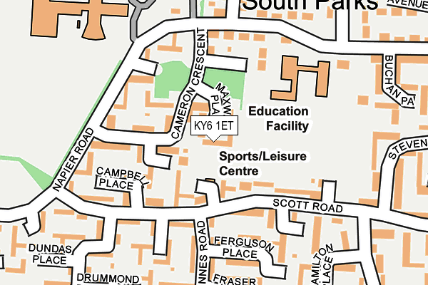 KY6 1ET map - OS OpenMap – Local (Ordnance Survey)