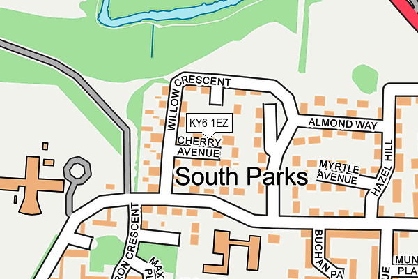 KY6 1EZ map - OS OpenMap – Local (Ordnance Survey)