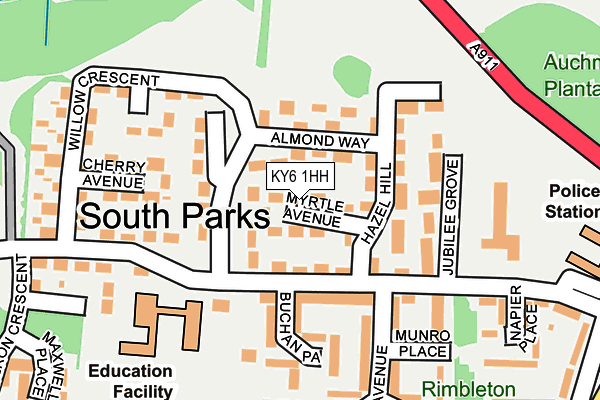 KY6 1HH map - OS OpenMap – Local (Ordnance Survey)