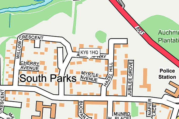 KY6 1HQ map - OS OpenMap – Local (Ordnance Survey)