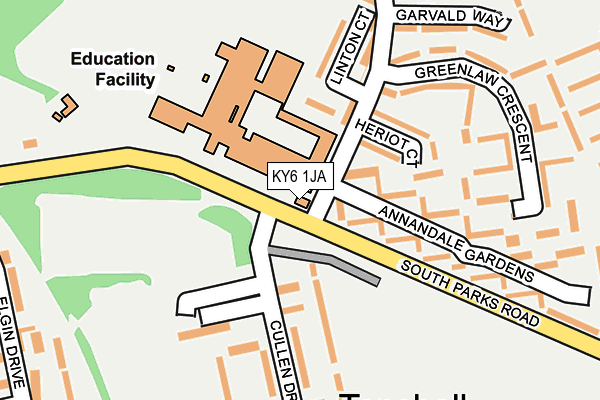 KY6 1JA map - OS OpenMap – Local (Ordnance Survey) KY6 1JA map - OS OpenMap – Local (Ordnance Survey)