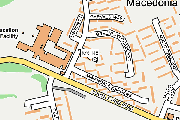 KY6 1JE map - OS OpenMap – Local (Ordnance Survey)