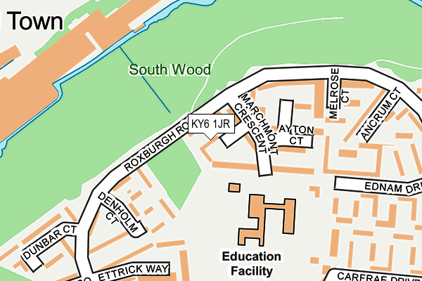 KY6 1JR map - OS OpenMap – Local (Ordnance Survey) KY6 1JR map - OS OpenMap – Local (Ordnance Survey)